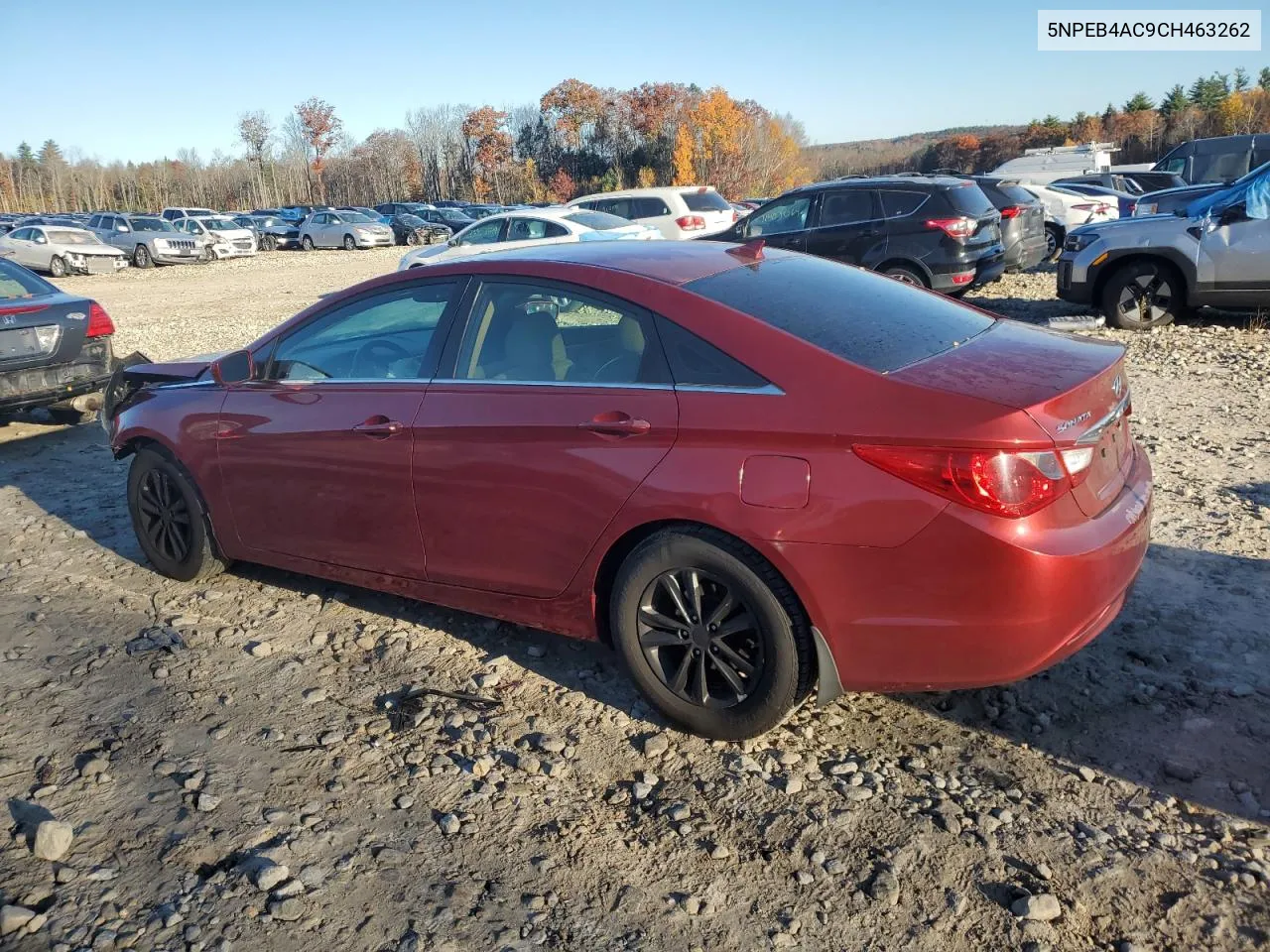 2012 Hyundai Sonata Gls VIN: 5NPEB4AC9CH463262 Lot: 77501674