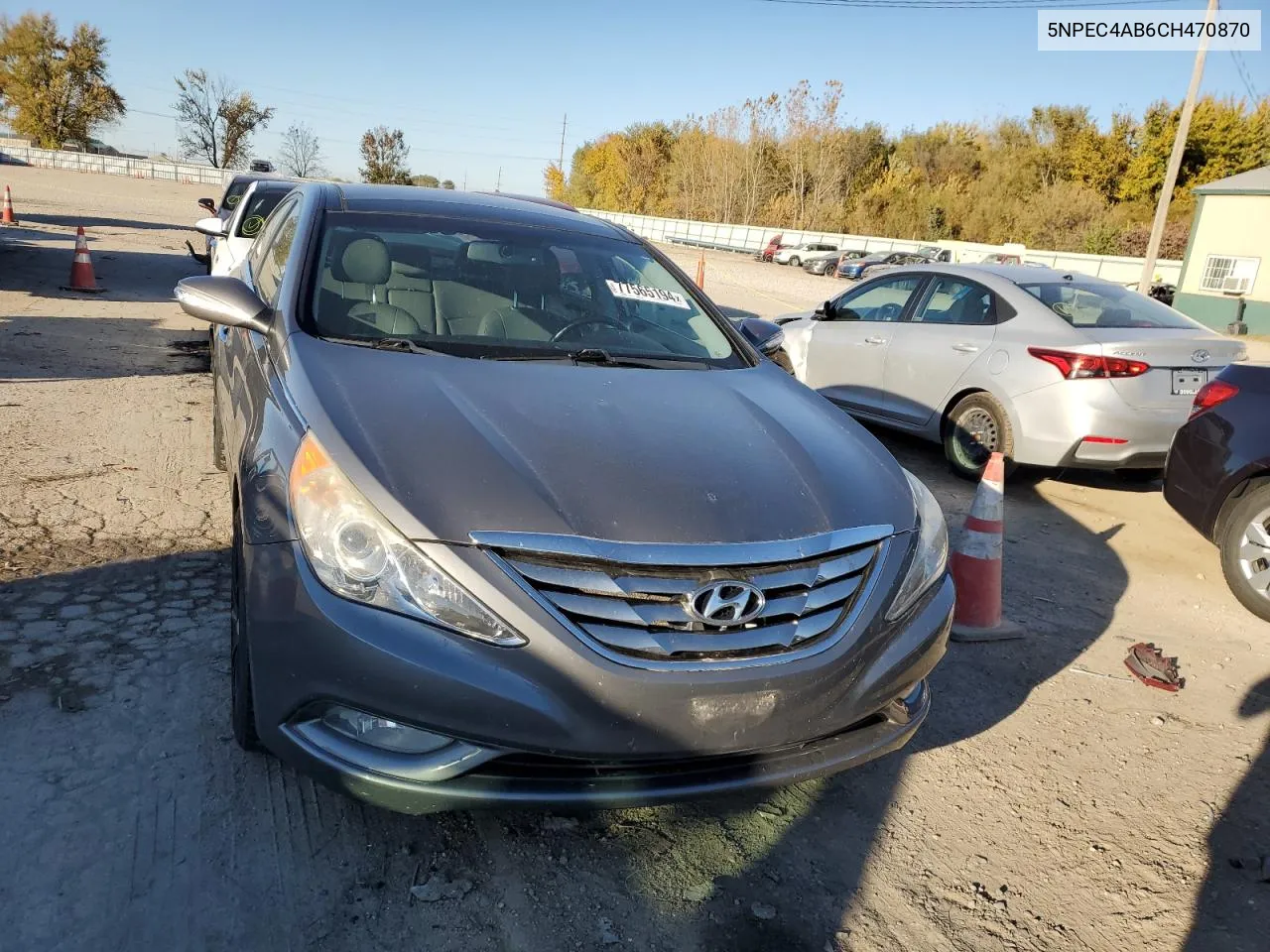 2012 Hyundai Sonata Se VIN: 5NPEC4AB6CH470870 Lot: 77565194