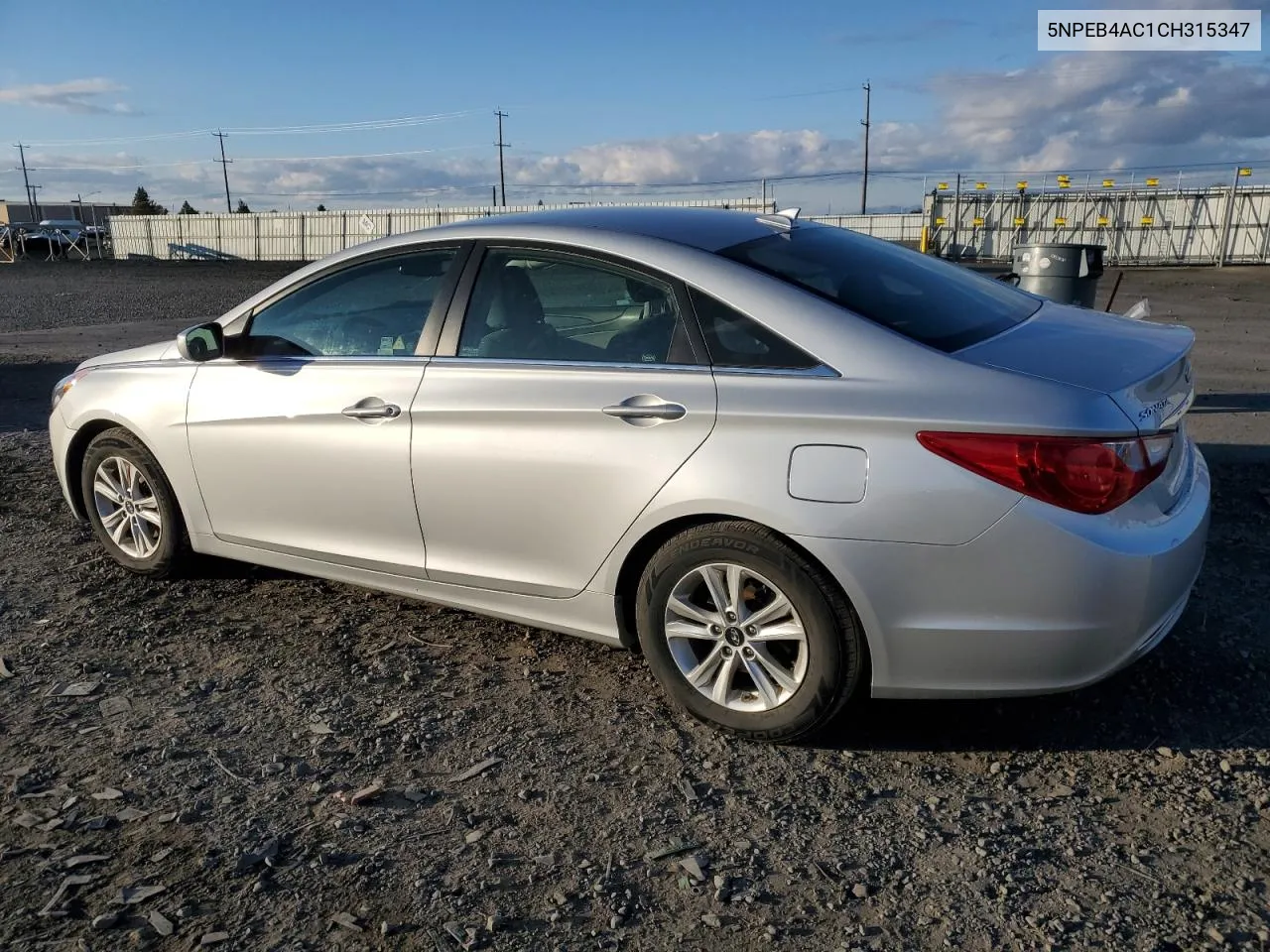 2012 Hyundai Sonata Gls VIN: 5NPEB4AC1CH315347 Lot: 77672614