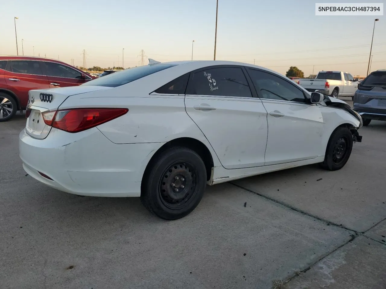 2012 Hyundai Sonata Gls VIN: 5NPEB4AC3CH487394 Lot: 77685484