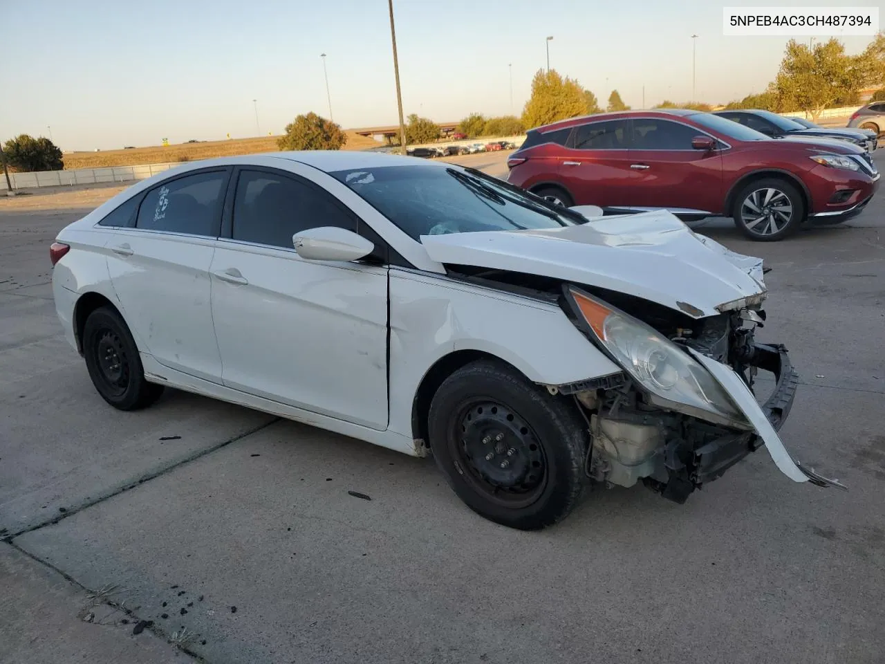 2012 Hyundai Sonata Gls VIN: 5NPEB4AC3CH487394 Lot: 77685484