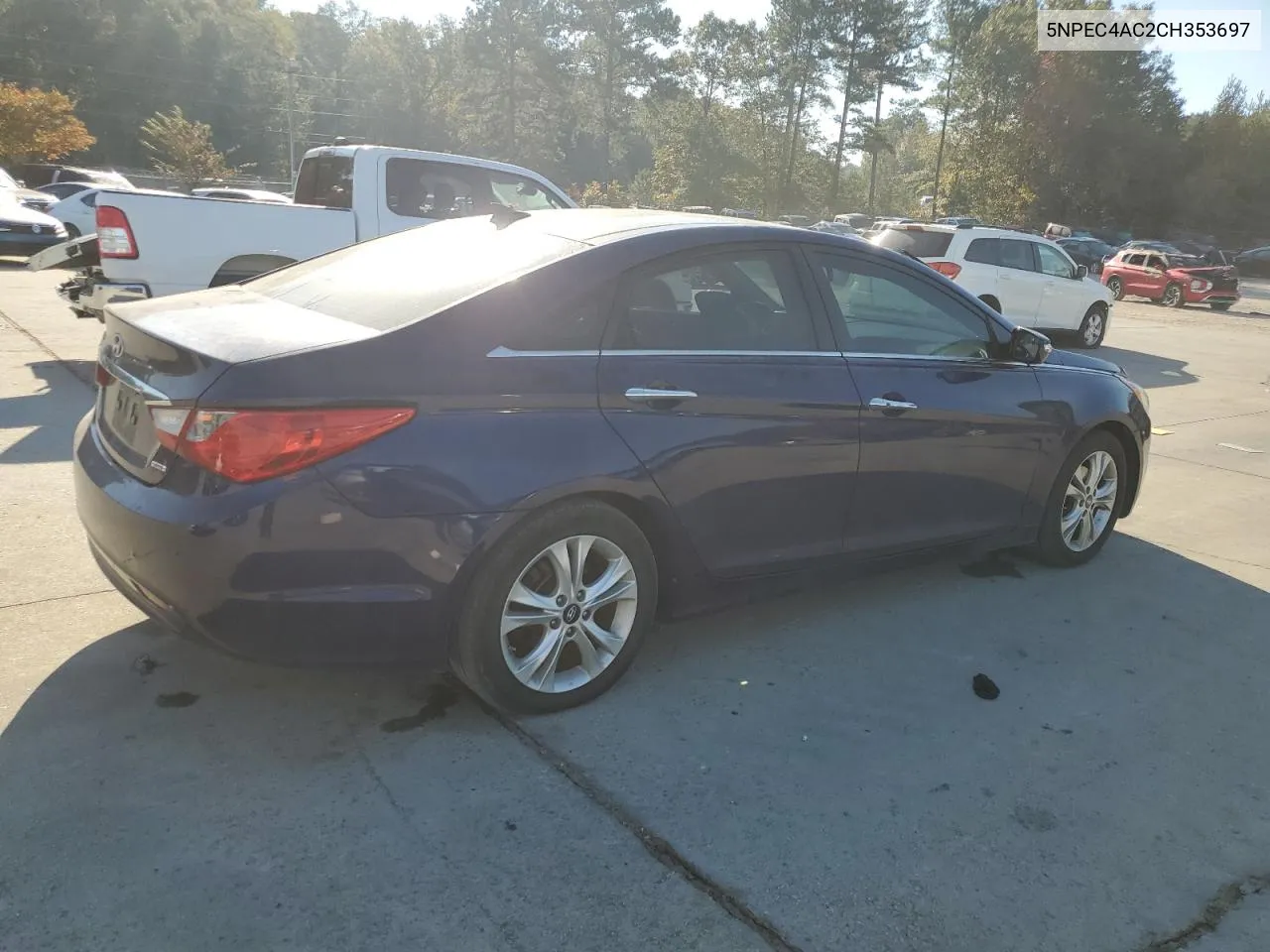 2012 Hyundai Sonata Se VIN: 5NPEC4AC2CH353697 Lot: 77820554