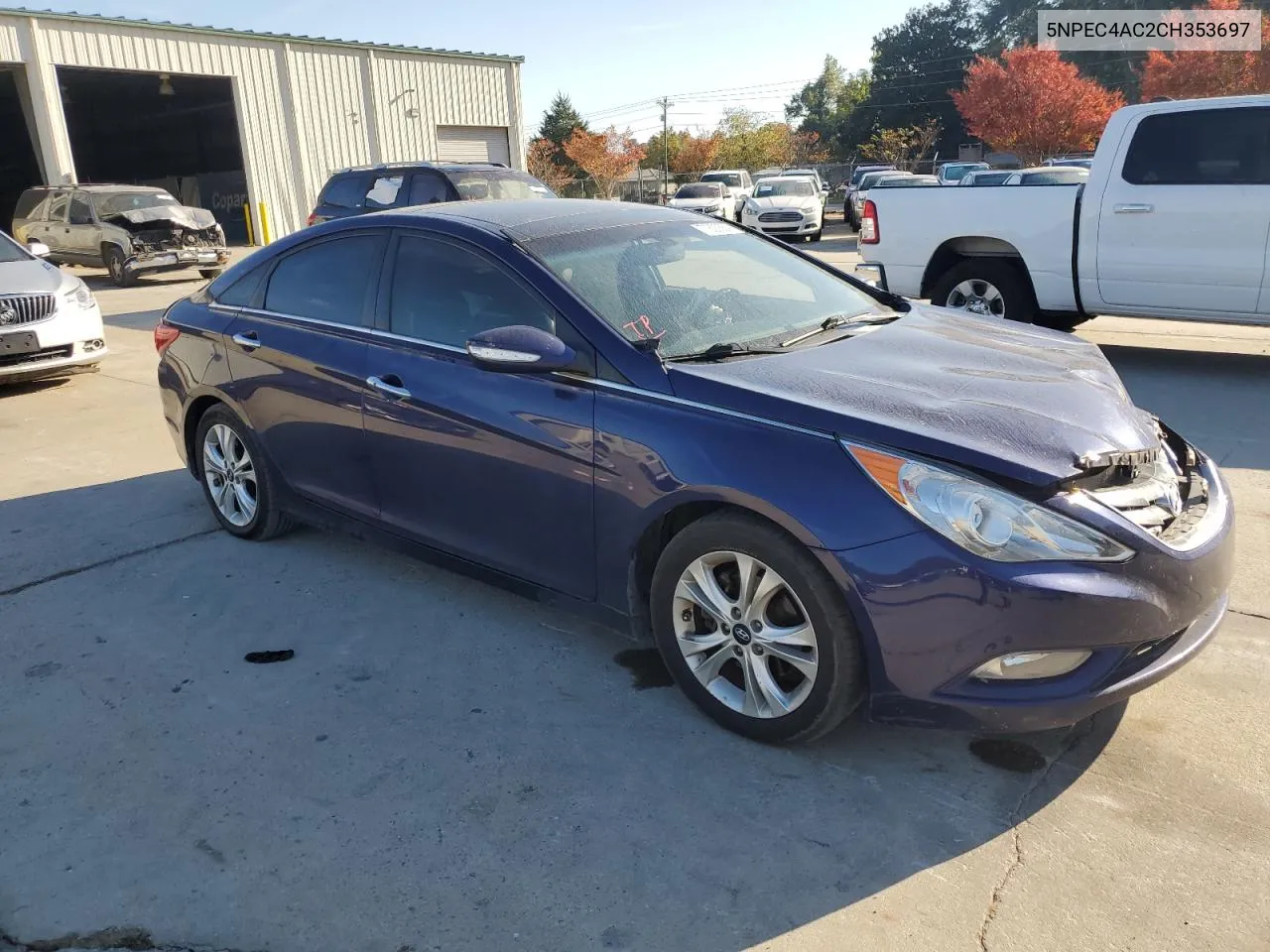 2012 Hyundai Sonata Se VIN: 5NPEC4AC2CH353697 Lot: 77820554