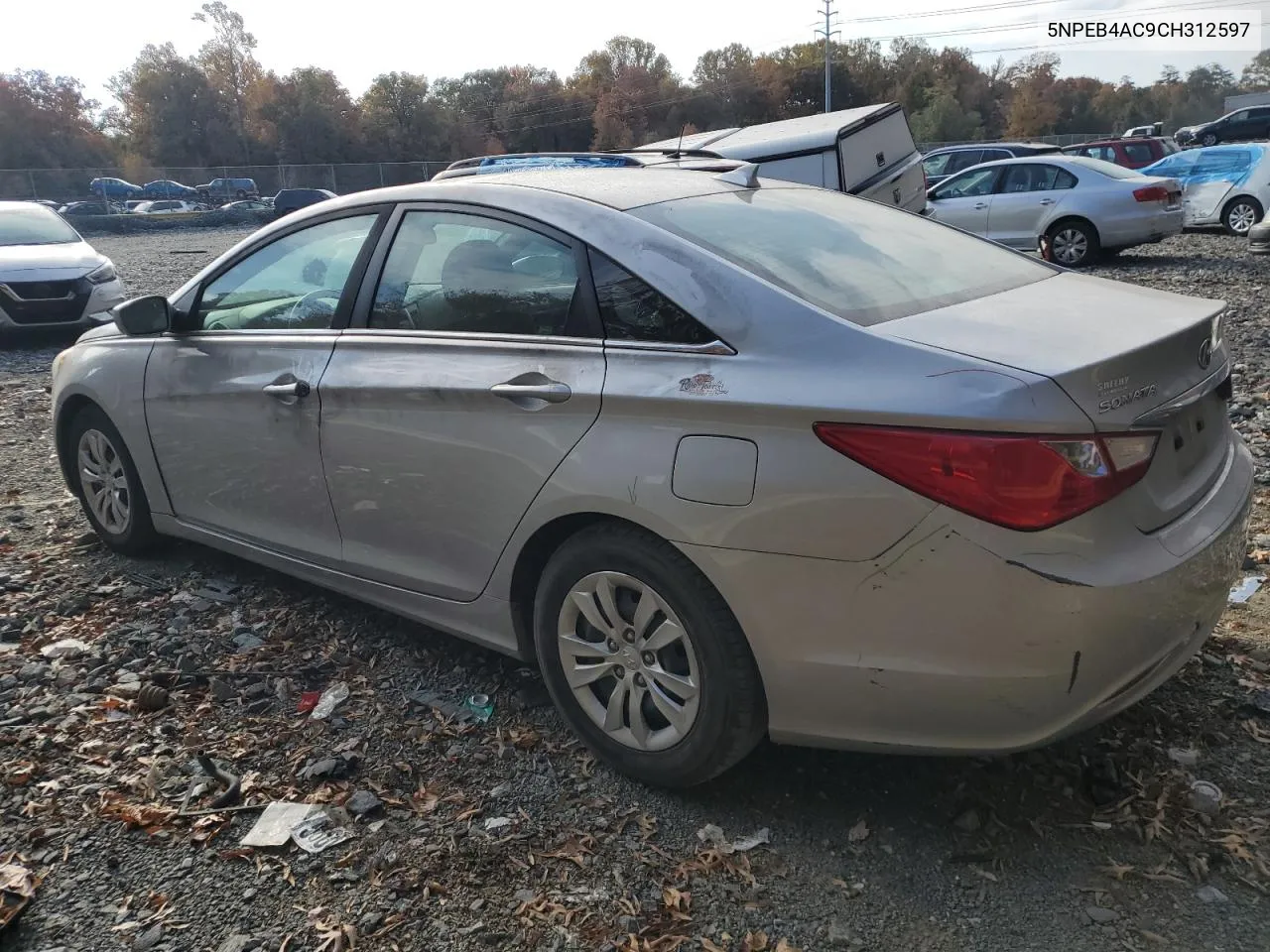 2012 Hyundai Sonata Gls VIN: 5NPEB4AC9CH312597 Lot: 77827124