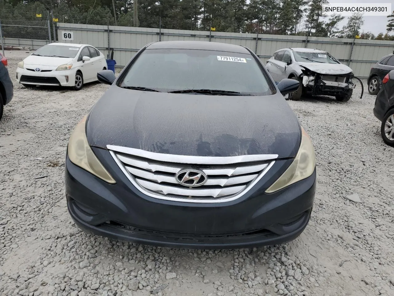 2012 Hyundai Sonata Gls VIN: 5NPEB4AC4CH349301 Lot: 77911254