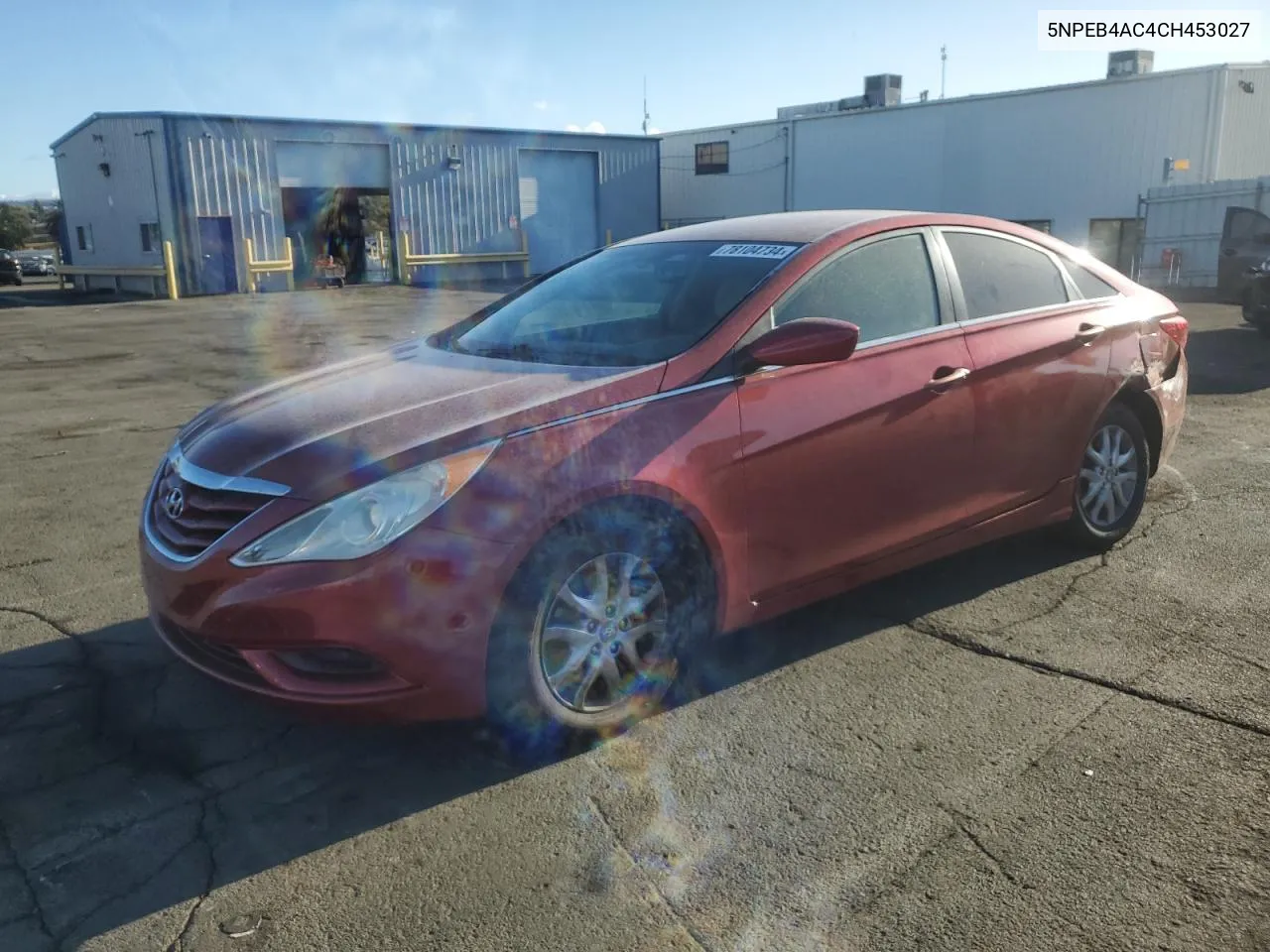 2012 Hyundai Sonata Gls VIN: 5NPEB4AC4CH453027 Lot: 78104734