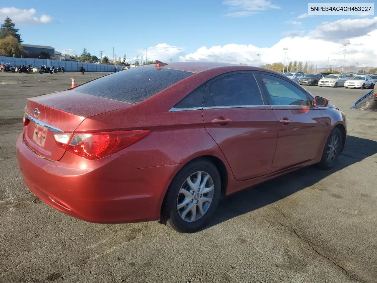 2012 Hyundai Sonata Gls VIN: 5NPEB4AC4CH453027 Lot: 78104734