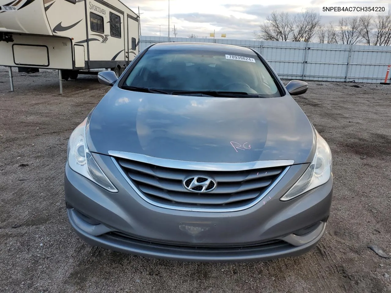 2012 Hyundai Sonata Gls VIN: 5NPEB4AC7CH354220 Lot: 78939824