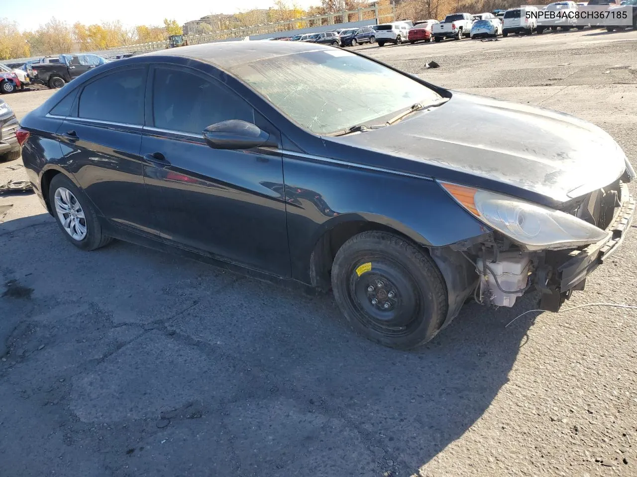 2012 Hyundai Sonata Gls VIN: 5NPEB4AC8CH367185 Lot: 78953154