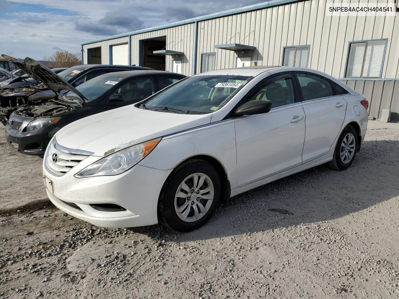 2012 Hyundai Sonata Gls VIN: 5NPEB4AC4CH404541 Lot: 79361454