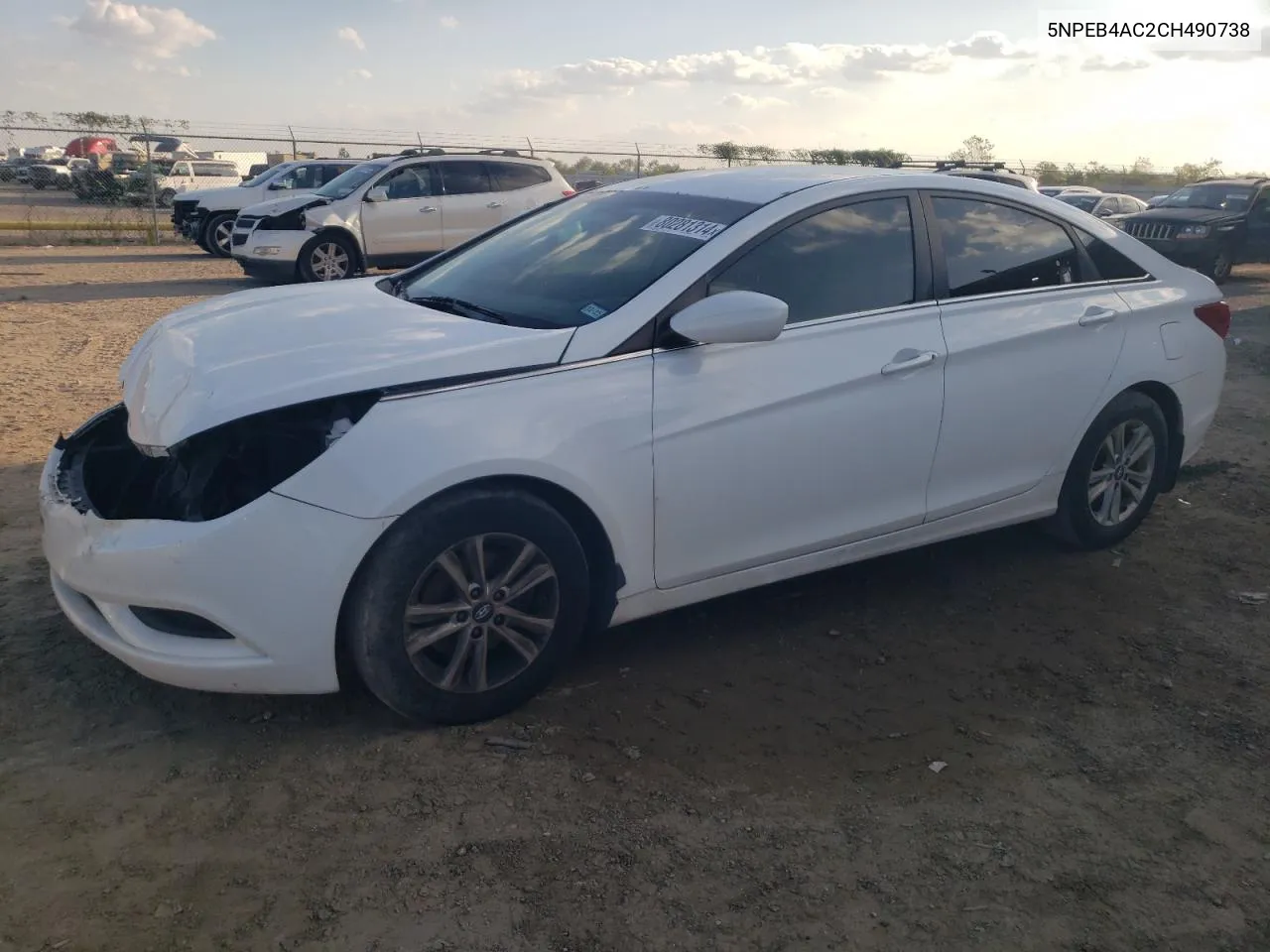 2012 Hyundai Sonata Gls VIN: 5NPEB4AC2CH490738 Lot: 80281314