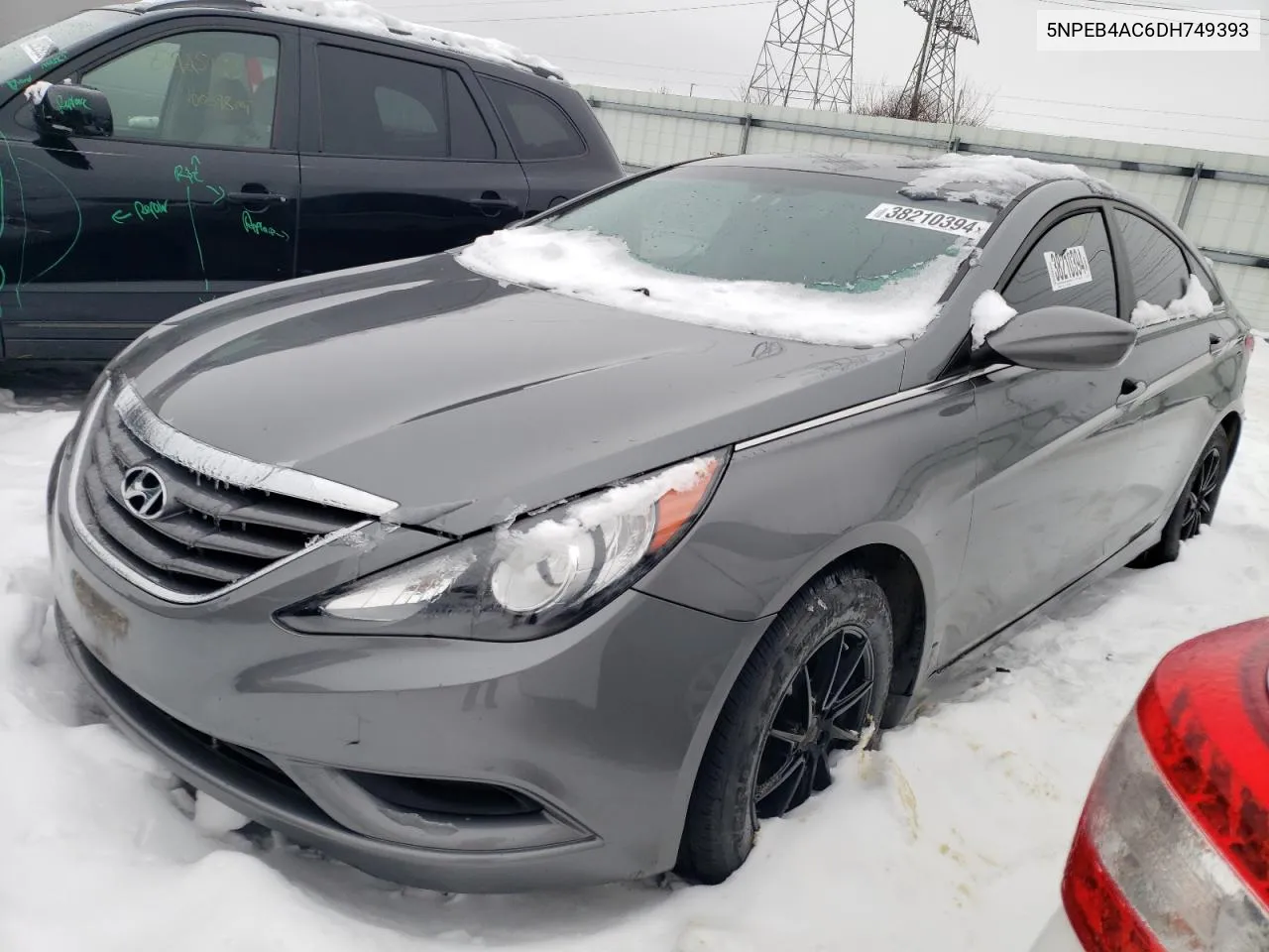 2013 Hyundai Sonata Gls VIN: 5NPEB4AC6DH749393 Lot: 38210394