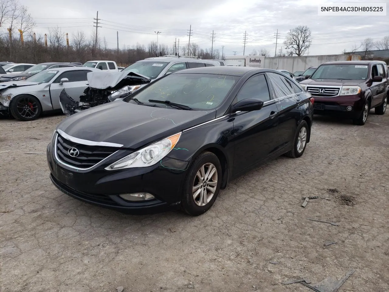 2013 Hyundai Sonata Gls VIN: 5NPEB4AC3DH805225 Lot: 41275234