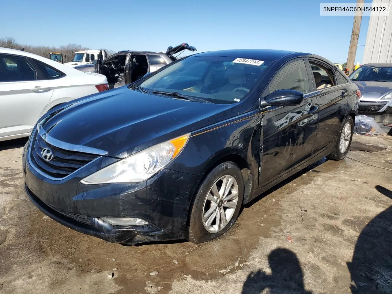 2013 Hyundai Sonata Gls VIN: 5NPEB4AC6DH544172 Lot: 42847194