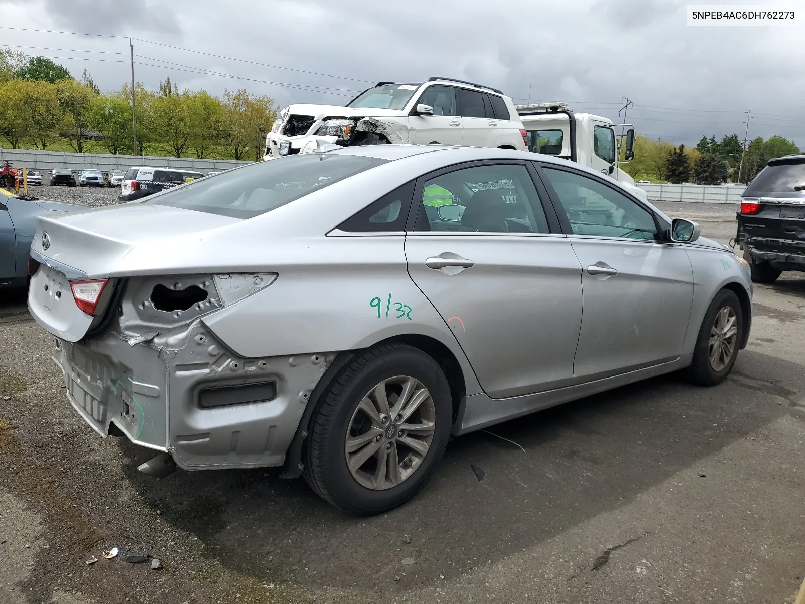 2013 Hyundai Sonata Gls VIN: 5NPEB4AC6DH762273 Lot: 51776334