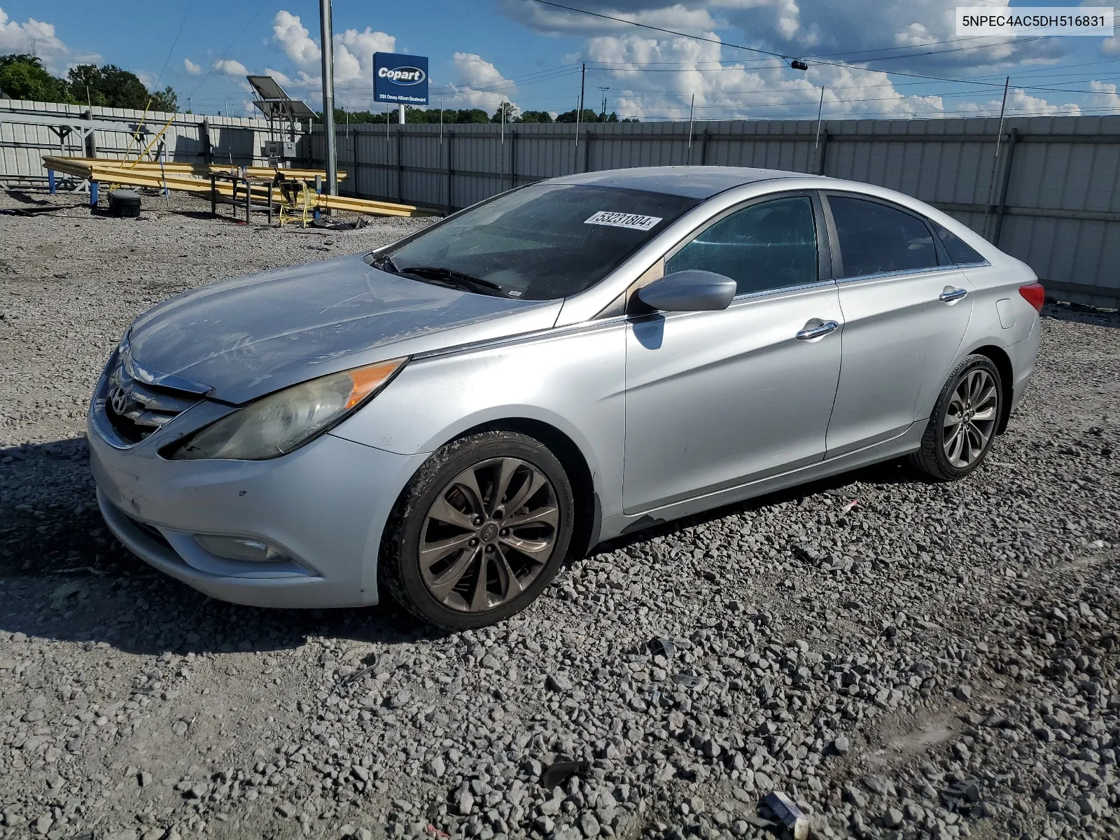 2013 Hyundai Sonata Se VIN: 5NPEC4AC5DH516831 Lot: 53231804