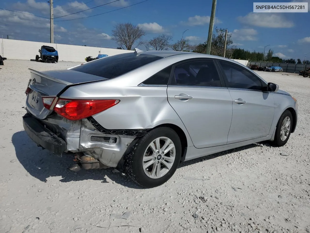 2013 Hyundai Sonata Gls VIN: 5NPEB4AC5DH567281 Lot: 53797054