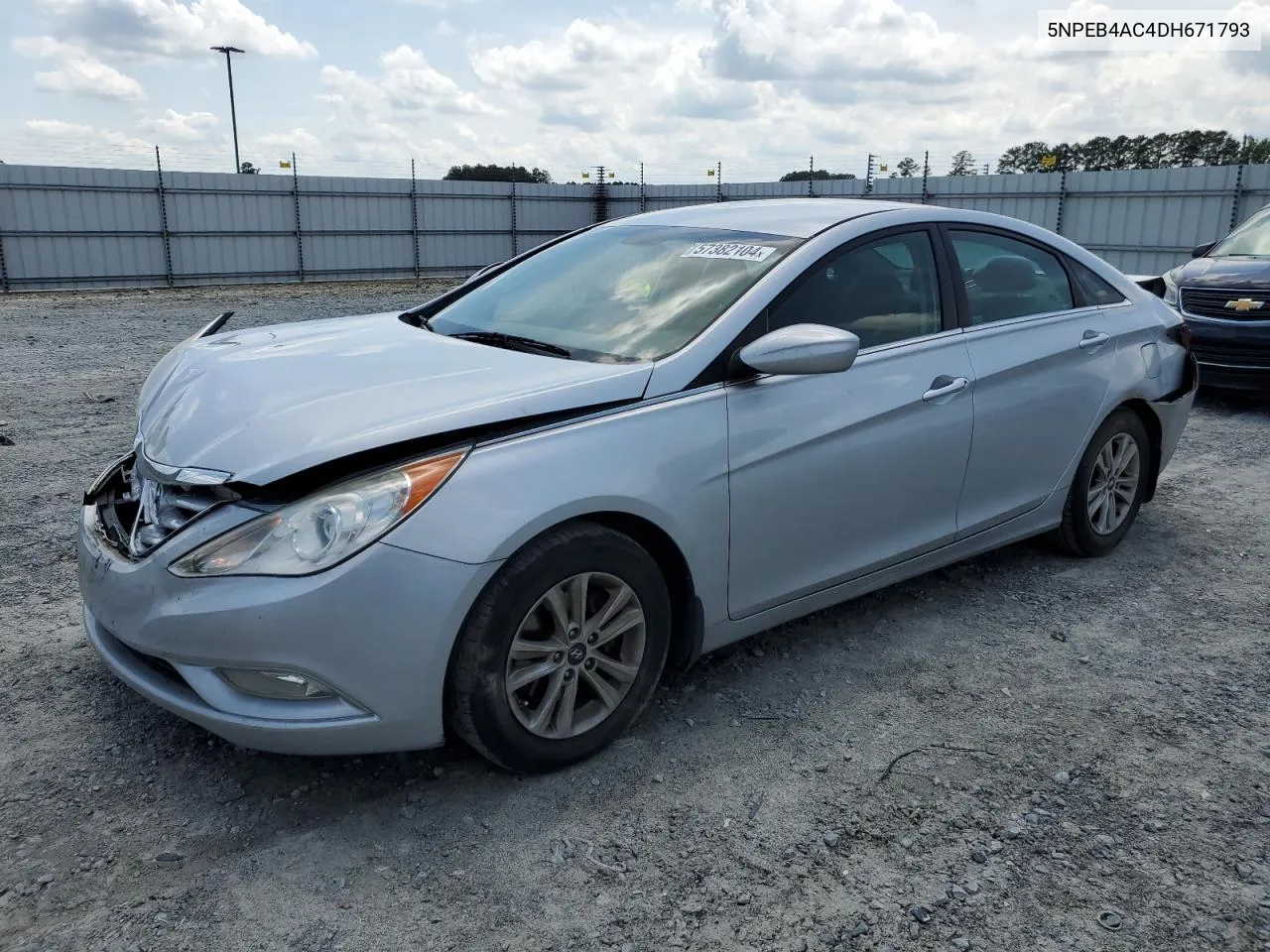 2013 Hyundai Sonata Gls VIN: 5NPEB4AC4DH671793 Lot: 57382104