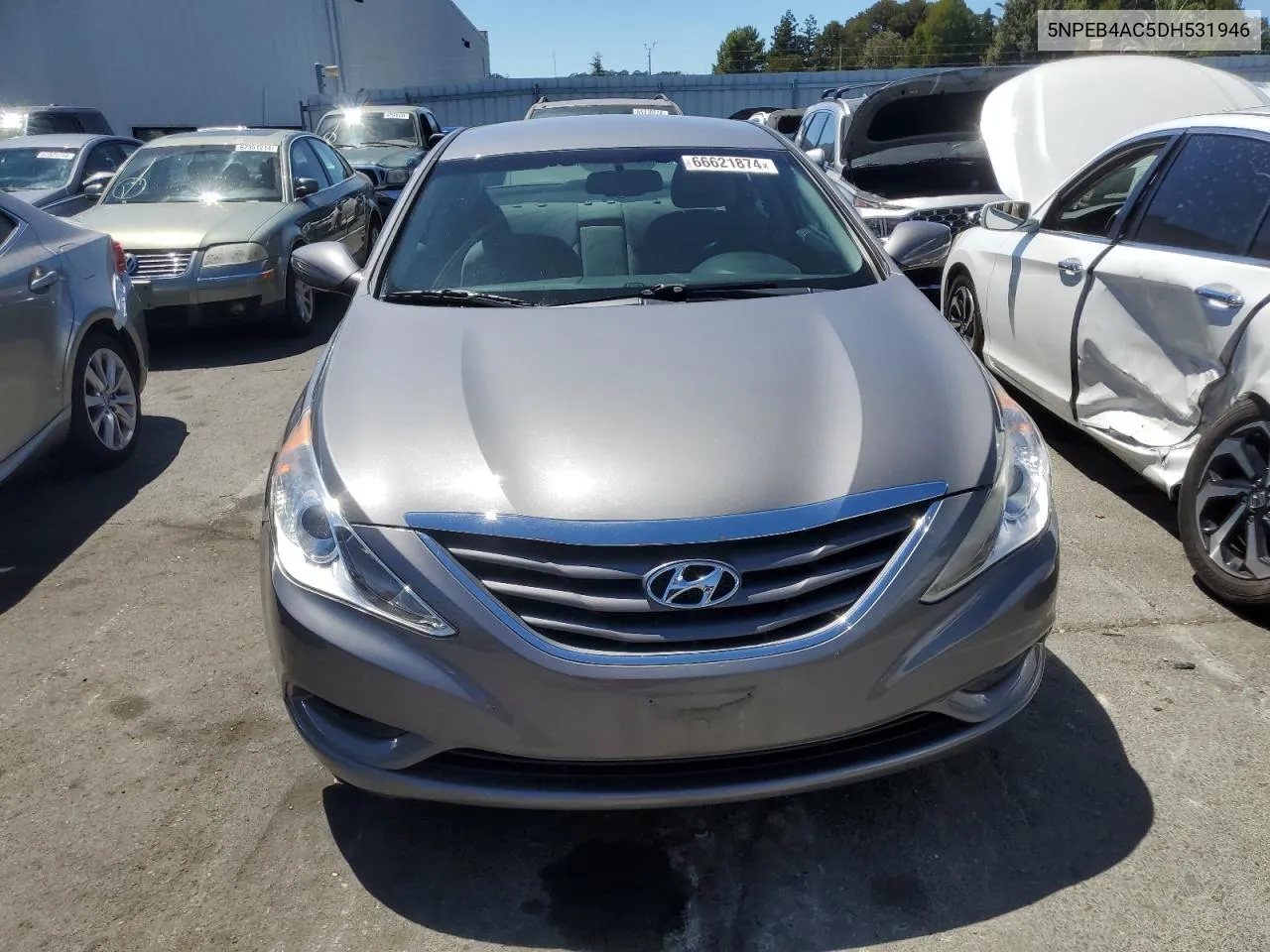 2013 Hyundai Sonata Gls VIN: 5NPEB4AC5DH531946 Lot: 66621874