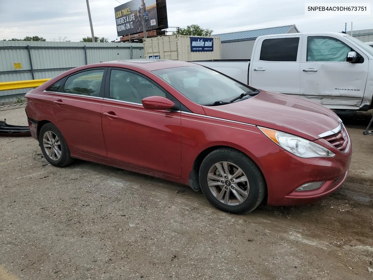 2013 Hyundai Sonata Gls VIN: 5NPEB4AC9DH673751 Lot: 66792174