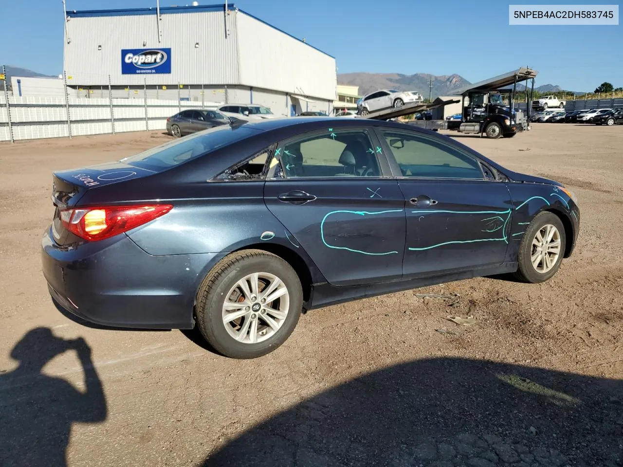 2013 Hyundai Sonata Gls VIN: 5NPEB4AC2DH583745 Lot: 67086404