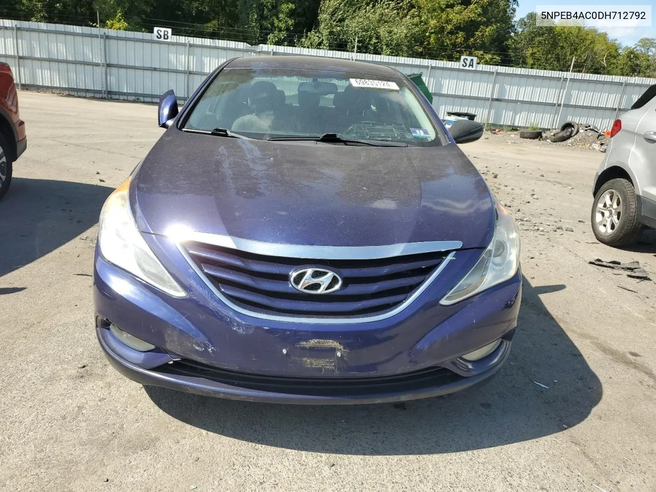 2013 Hyundai Sonata Gls VIN: 5NPEB4AC0DH712792 Lot: 69835124