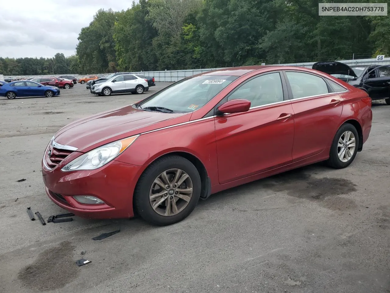 2013 Hyundai Sonata Gls VIN: 5NPEB4AC2DH753778 Lot: 71829894