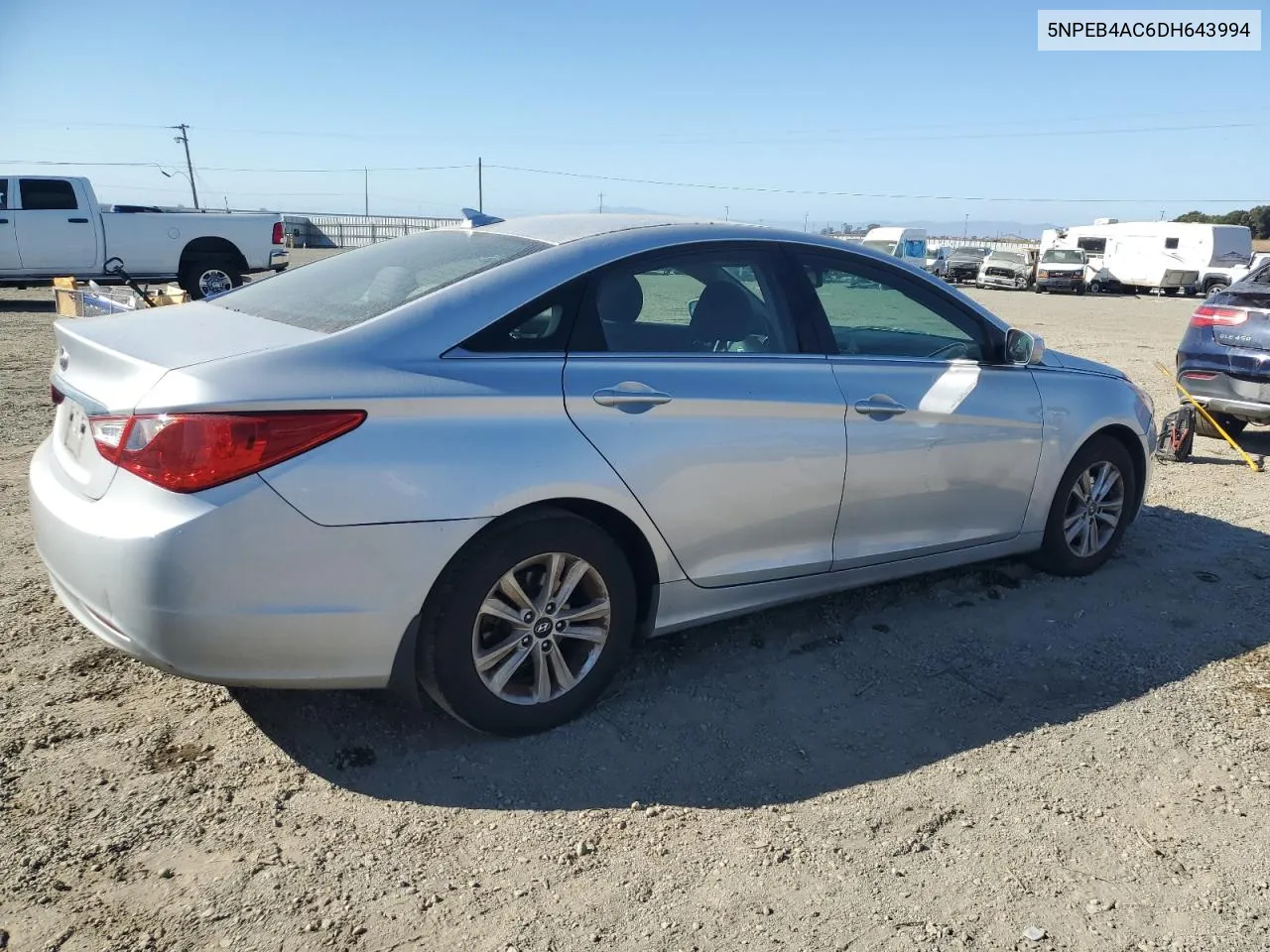 2013 Hyundai Sonata Gls VIN: 5NPEB4AC6DH643994 Lot: 73593244