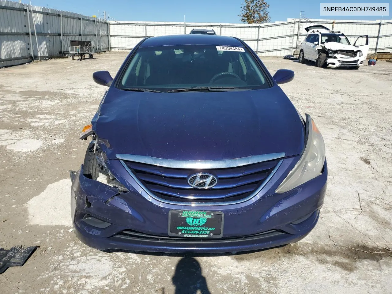 2013 Hyundai Sonata Gls VIN: 5NPEB4AC0DH749485 Lot: 74359404