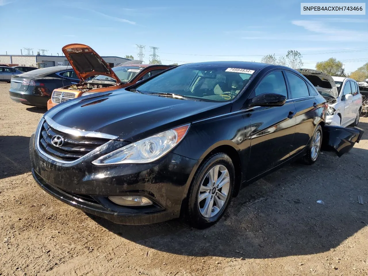 2013 Hyundai Sonata Gls VIN: 5NPEB4ACXDH743466 Lot: 74984834