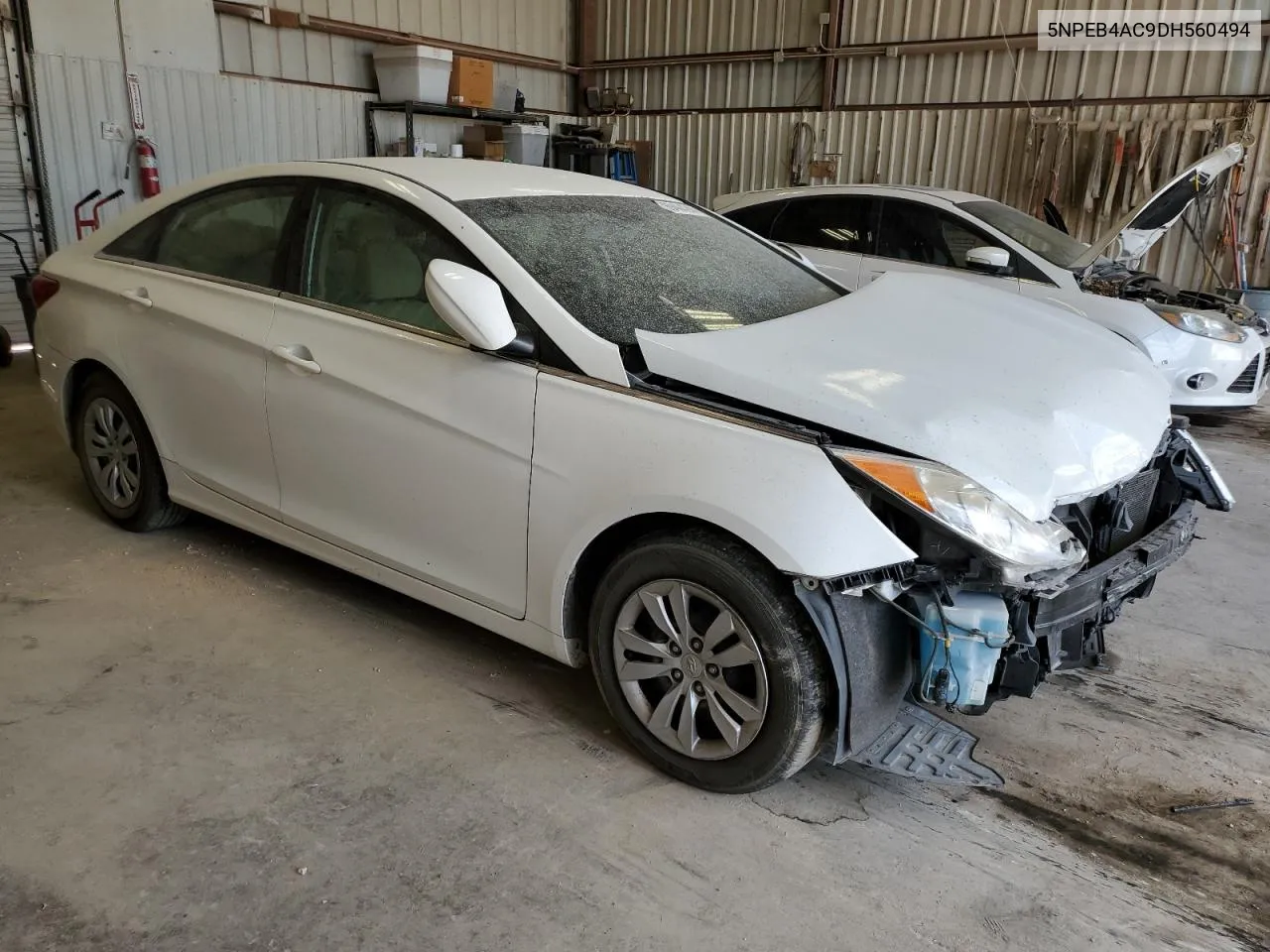 2013 Hyundai Sonata Gls VIN: 5NPEB4AC9DH560494 Lot: 76025104