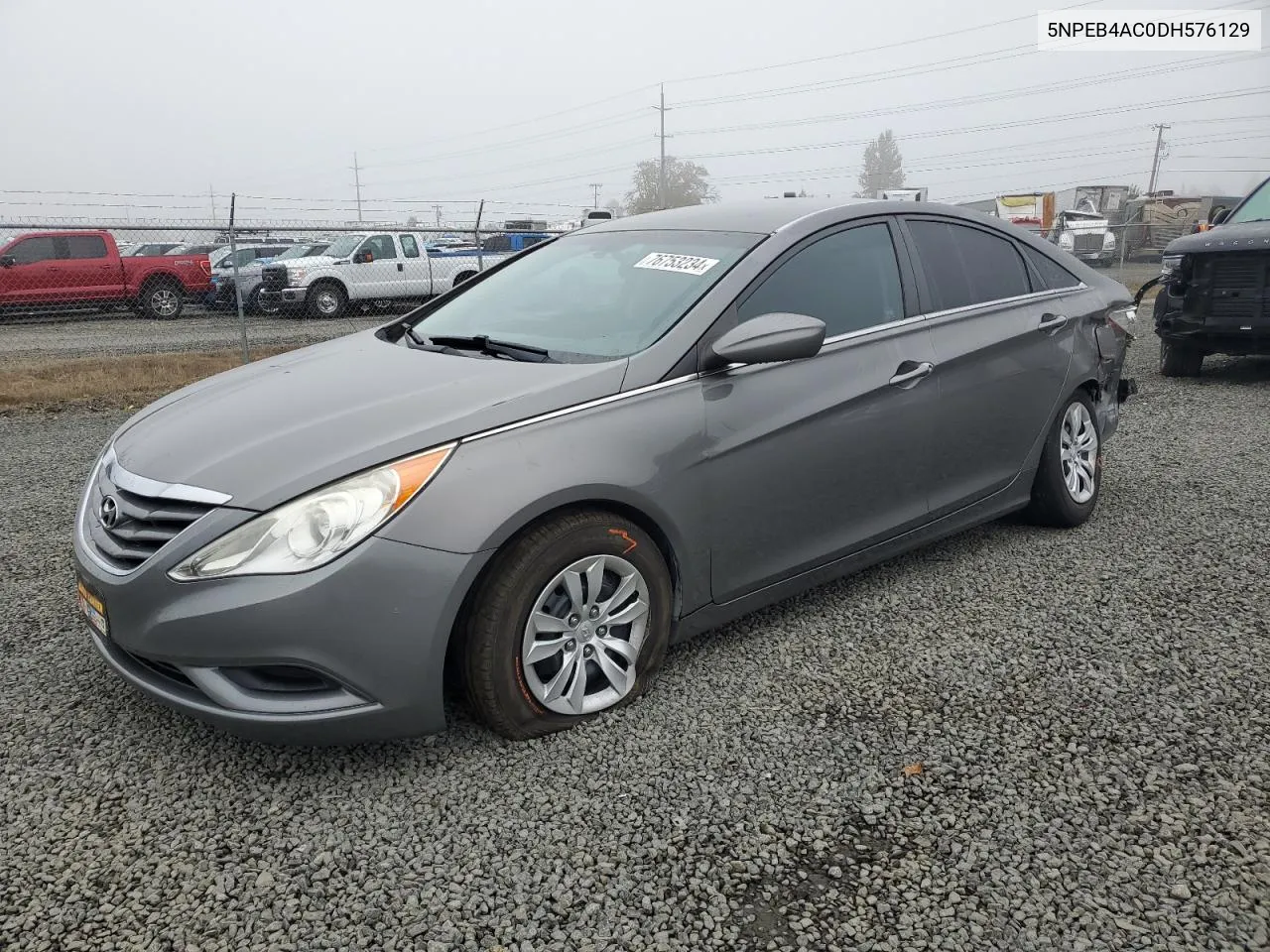 2013 Hyundai Sonata Gls VIN: 5NPEB4AC0DH576129 Lot: 76753234