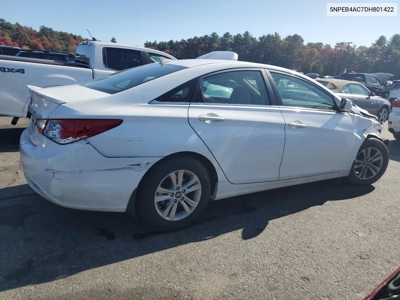 2013 Hyundai Sonata Gls VIN: 5NPEB4AC7DH801422 Lot: 76881054