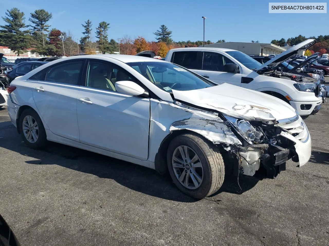 2013 Hyundai Sonata Gls VIN: 5NPEB4AC7DH801422 Lot: 76881054