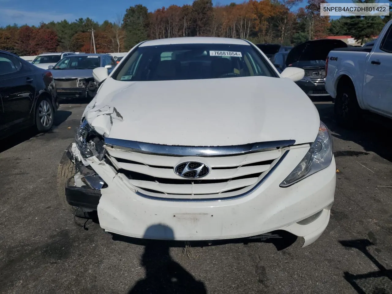 2013 Hyundai Sonata Gls VIN: 5NPEB4AC7DH801422 Lot: 76881054