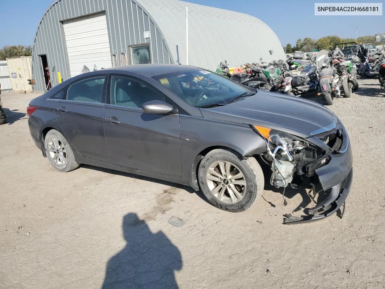 2013 Hyundai Sonata Gls VIN: 5NPEB4AC2DH668181 Lot: 76964234