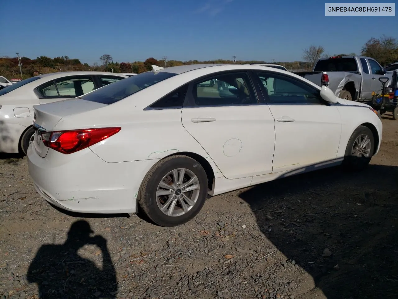 2013 Hyundai Sonata Gls VIN: 5NPEB4AC8DH691478 Lot: 77138034