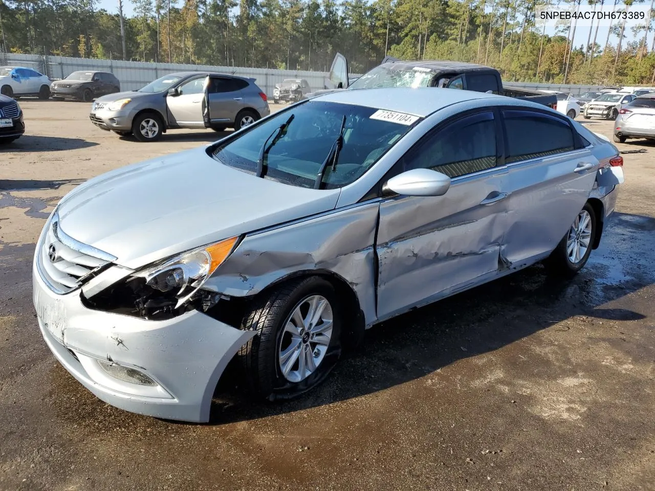 2013 Hyundai Sonata Gls VIN: 5NPEB4AC7DH673389 Lot: 77351104