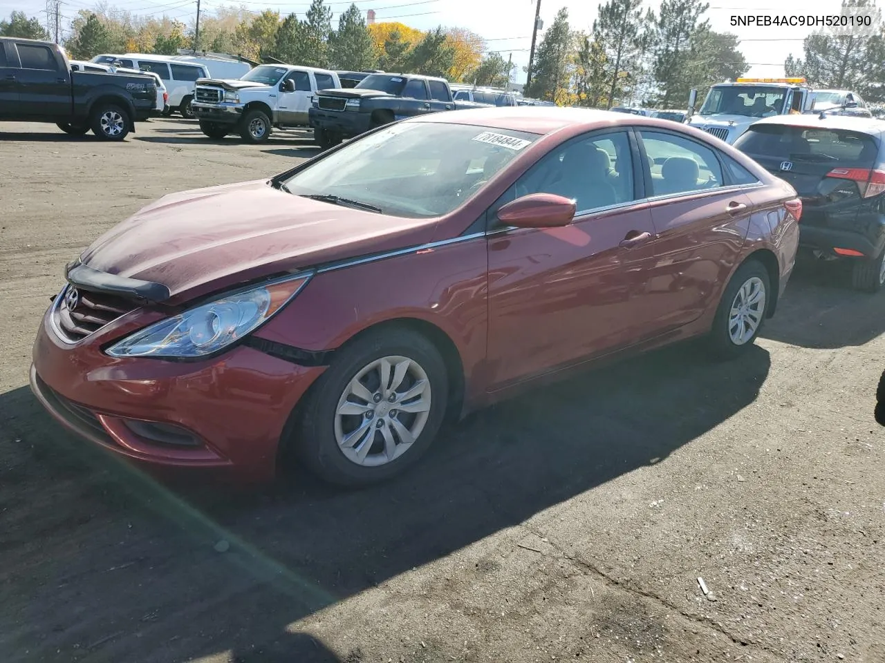 2013 Hyundai Sonata Gls VIN: 5NPEB4AC9DH520190 Lot: 78184844