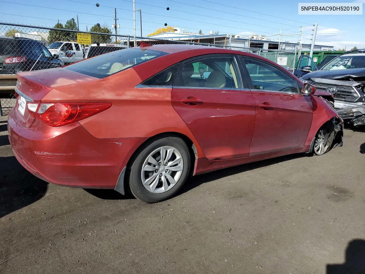 2013 Hyundai Sonata Gls VIN: 5NPEB4AC9DH520190 Lot: 78184844