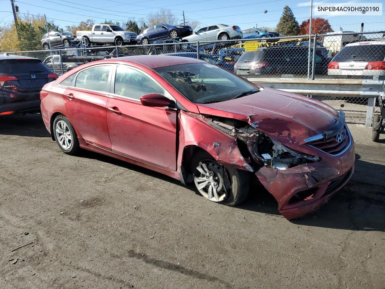 2013 Hyundai Sonata Gls VIN: 5NPEB4AC9DH520190 Lot: 78184844