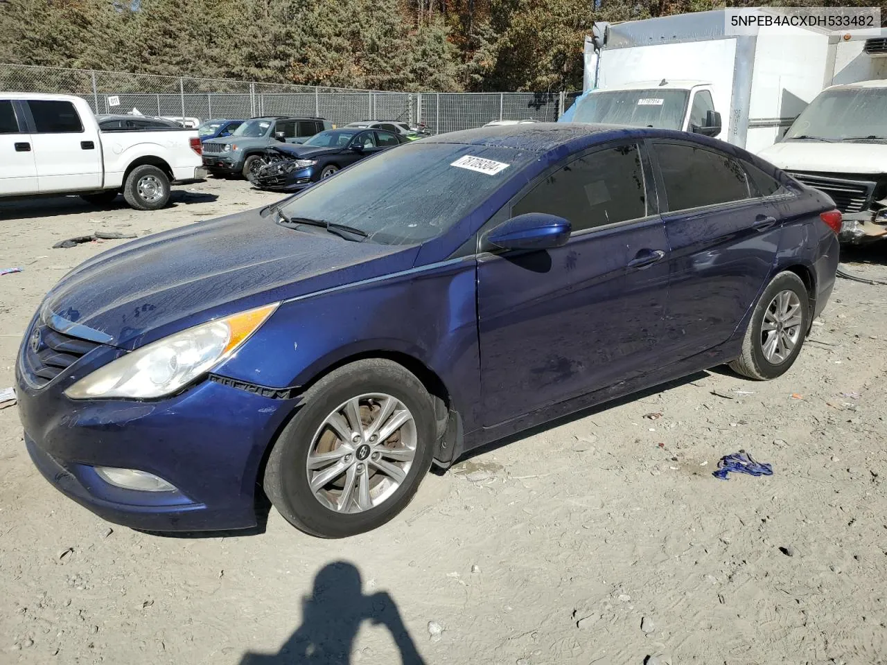 2013 Hyundai Sonata Gls VIN: 5NPEB4ACXDH533482 Lot: 78709304