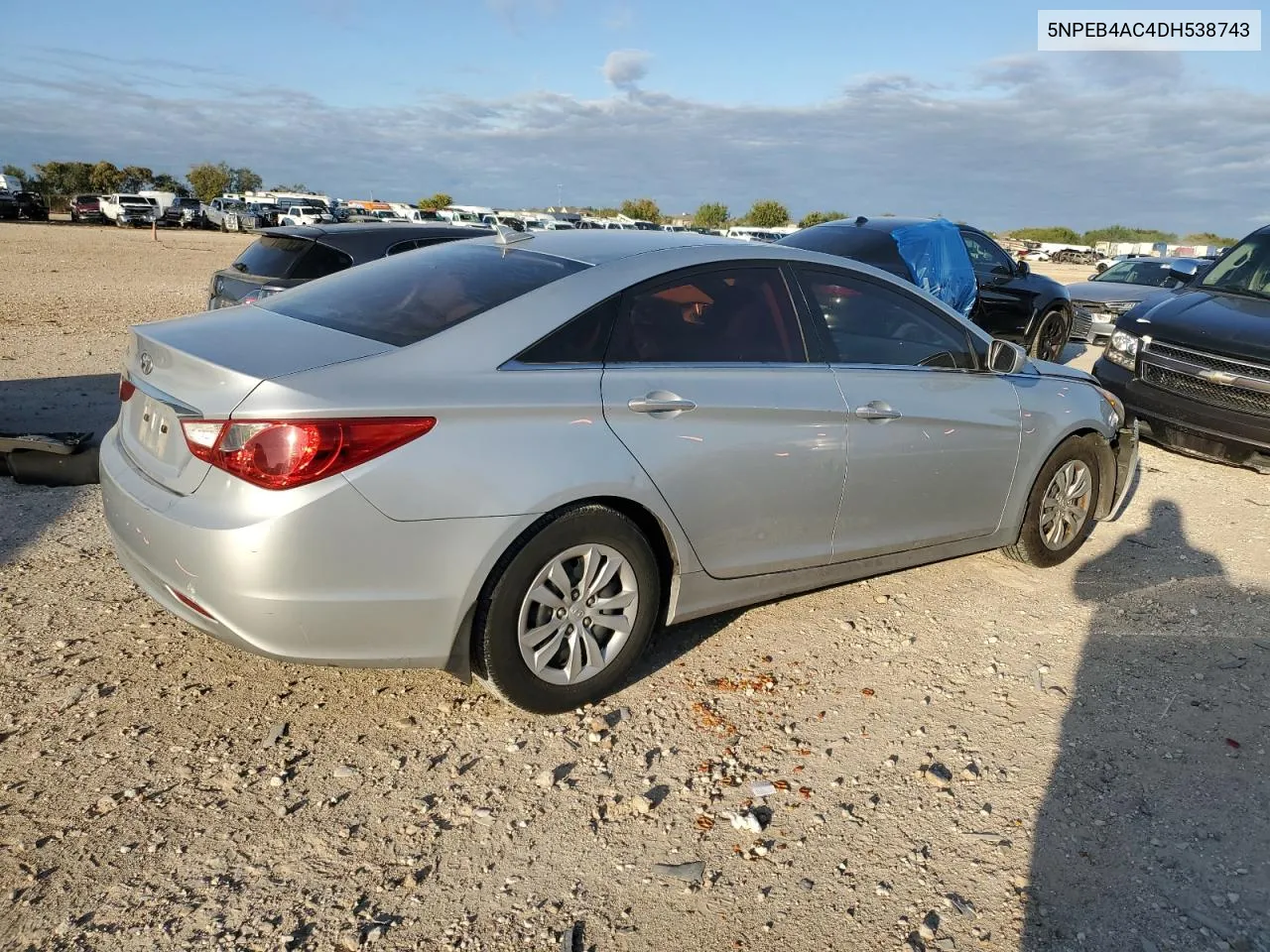 2013 Hyundai Sonata Gls VIN: 5NPEB4AC4DH538743 Lot: 79187574