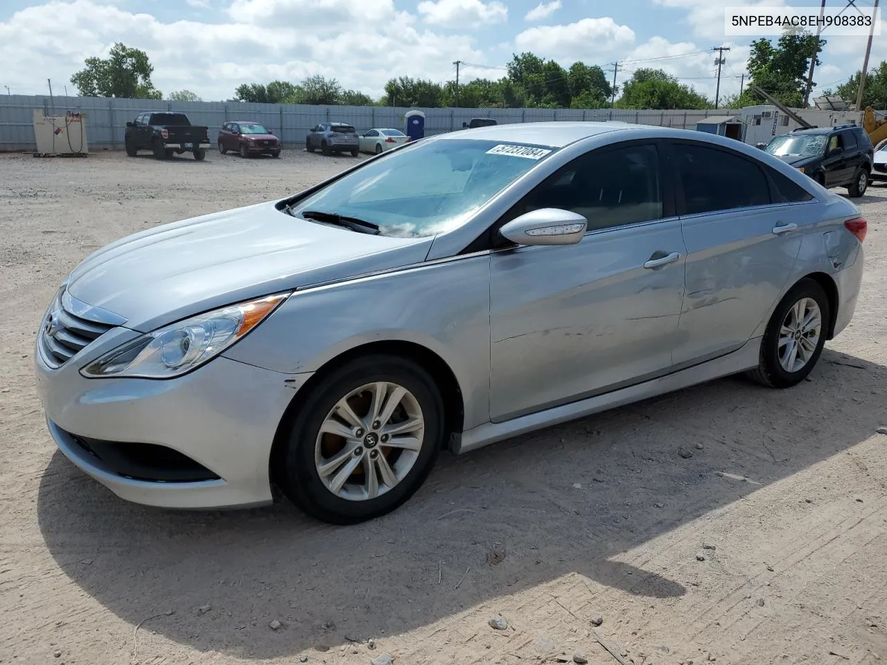 2014 Hyundai Sonata Gls VIN: 5NPEB4AC8EH908383 Lot: 57237084