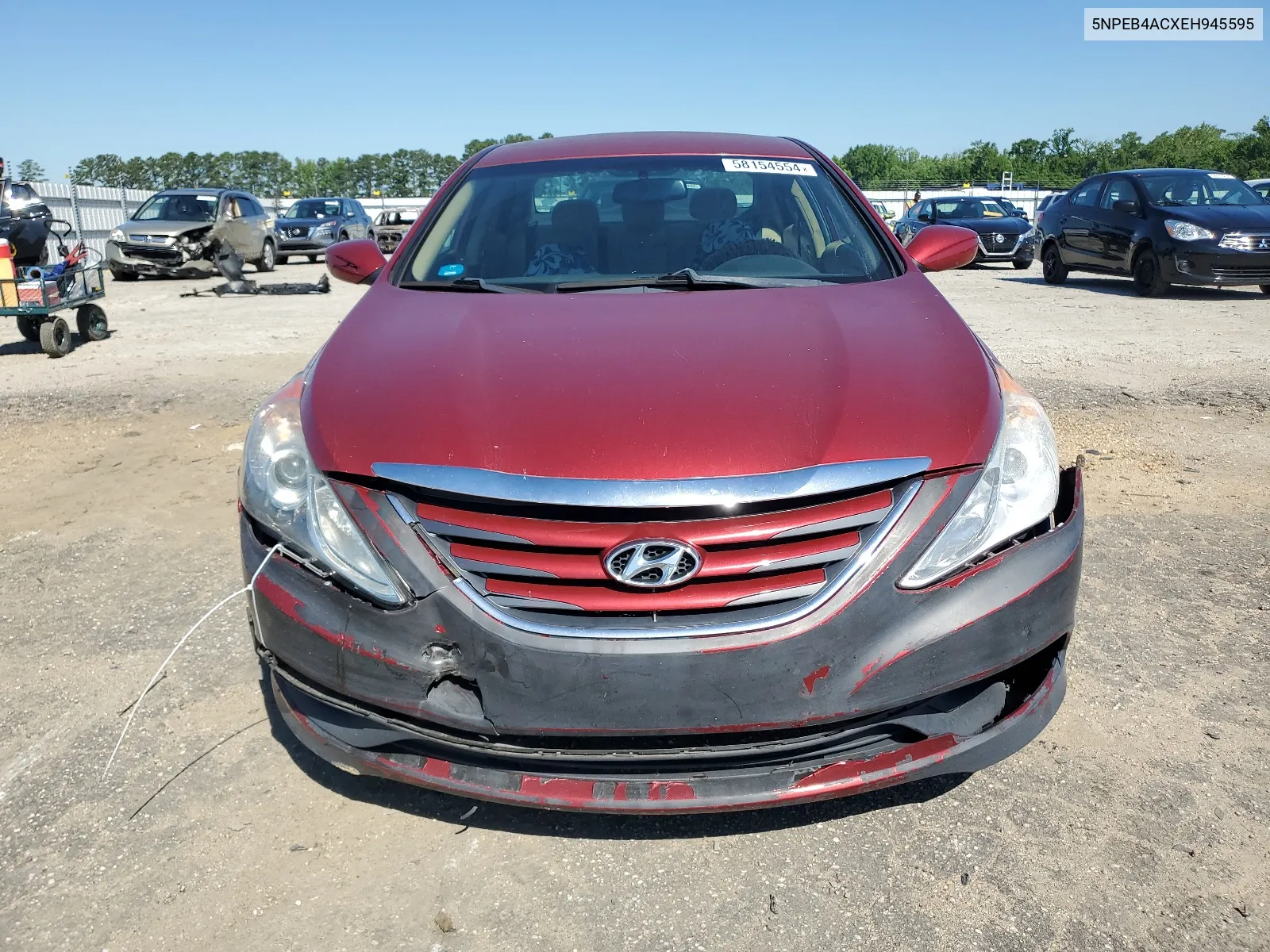 2014 Hyundai Sonata Gls VIN: 5NPEB4ACXEH945595 Lot: 58154554