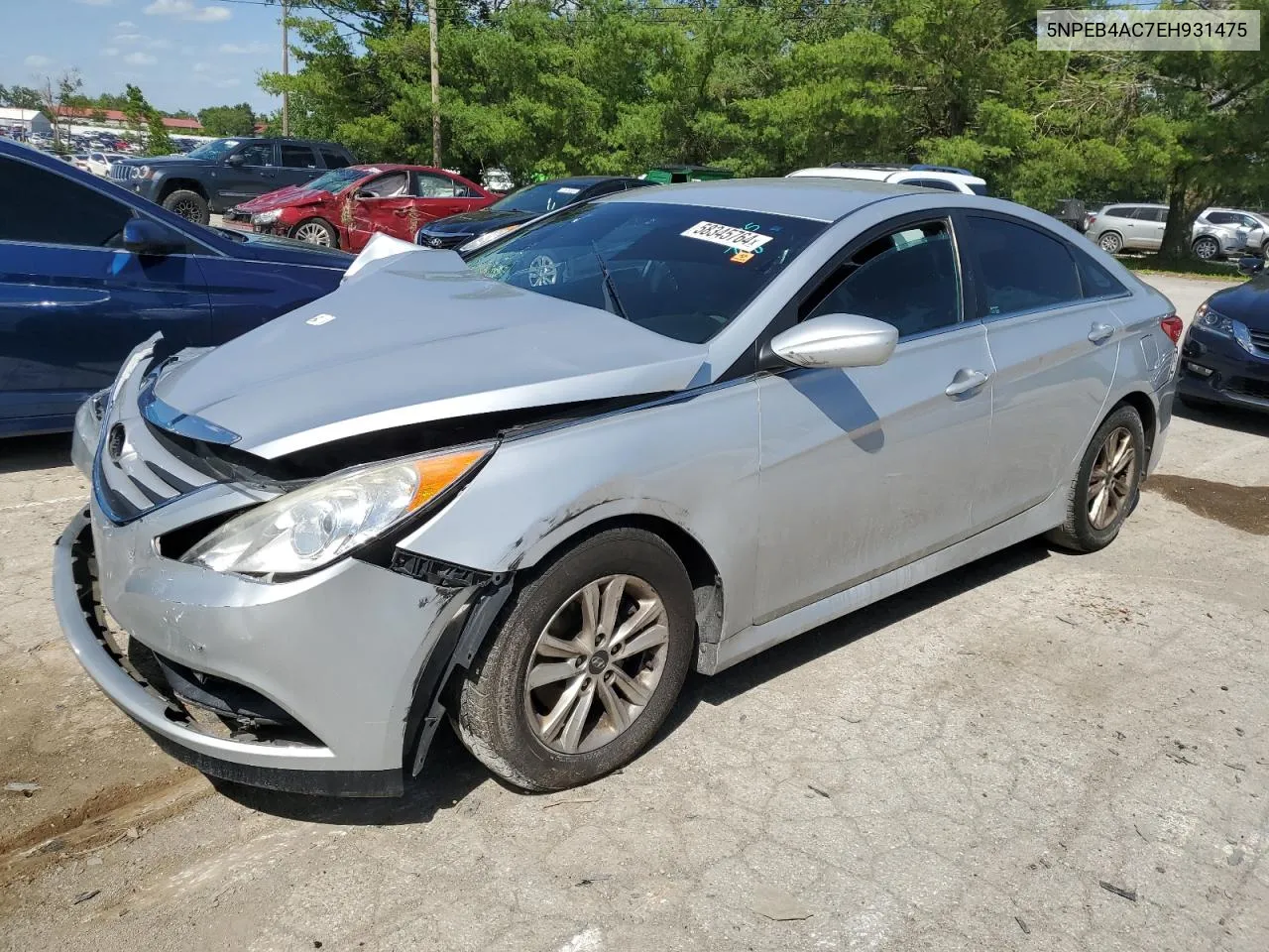 2014 Hyundai Sonata Gls VIN: 5NPEB4AC7EH931475 Lot: 58345764