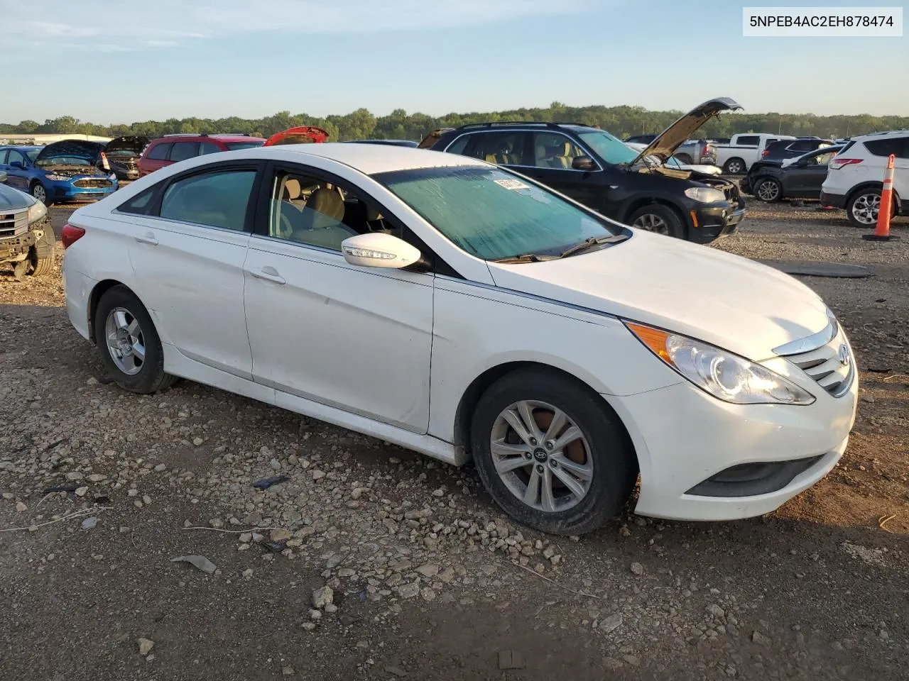 2014 Hyundai Sonata Gls VIN: 5NPEB4AC2EH878474 Lot: 63011234