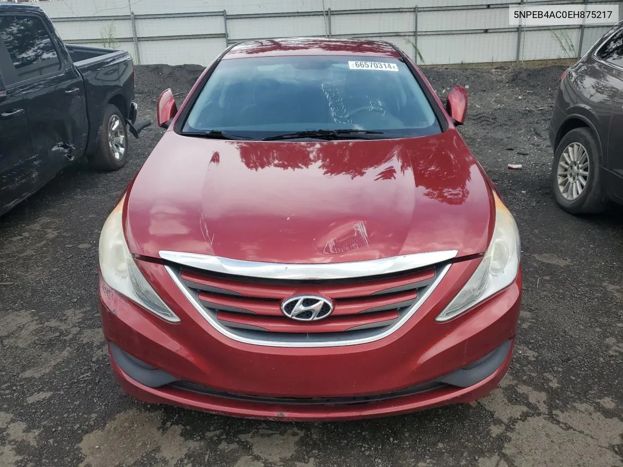 2014 Hyundai Sonata Gls VIN: 5NPEB4AC0EH875217 Lot: 66570314