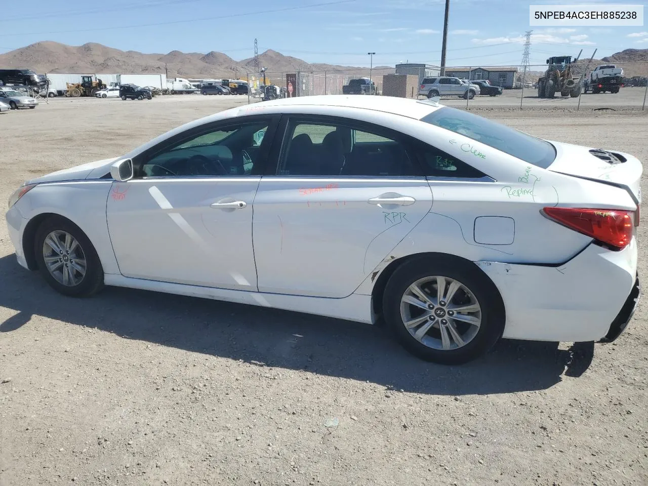 2014 Hyundai Sonata Gls VIN: 5NPEB4AC3EH885238 Lot: 67565544