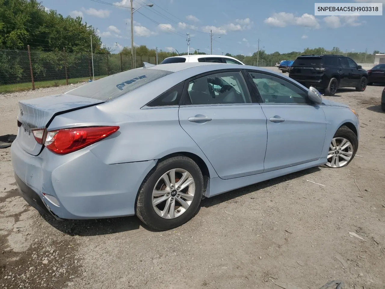 2014 Hyundai Sonata Gls VIN: 5NPEB4AC5EH903318 Lot: 68330224